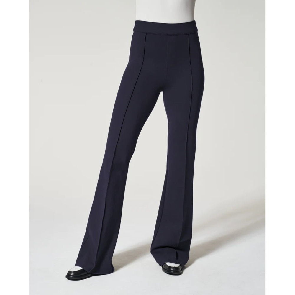 Spanx The Perfect Pant Point‎ Hi-Rise Flare Navy Blue Size XL Pull-On Stretch
